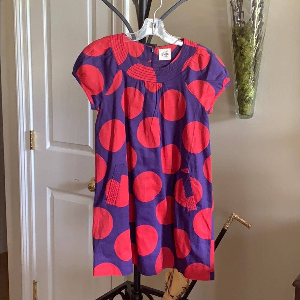 Mini Boden Large Polka Dress NWOT 7 8y